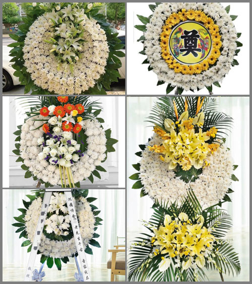 广东江门市开平市月山镇天湖村花圈速递